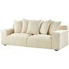 Beliani 3 vietų sofa VISKAN Velvetinis šviesiai smėlio spalvos