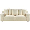 Beliani 3 vietų sofa VISKAN Velvetinis šviesiai smėlio spalvos