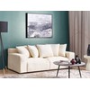 Beliani 3 vietų sofa VISKAN Velvetinis šviesiai smėlio spalvos