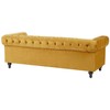 Beliani 3 vietų sofa CHESTERFIELD veliūrinė auksinė