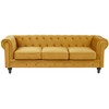 Beliani 3 vietų sofa CHESTERFIELD veliūrinė auksinė