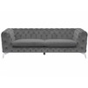 Beliani 3 vietų sofa SOTRA aksominė pilka