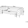 Beliani 3 vietų sofa SOTRA aksominė pilka