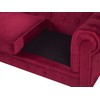 Beliani 3 vietų sofa CHESTERFIELD veliūrinė bordinė