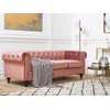 Beliani 3 vietų sofa CHESTERFIELD veliūrinė rožinė