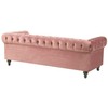 Beliani 3 vietų sofa CHESTERFIELD veliūrinė rožinė