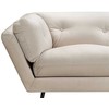 Beliani Trivietė sofa LENVIK, veliūras, smėlio spalva