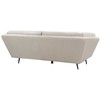 Beliani Trivietė sofa LENVIK, veliūras, smėlio spalva