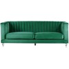 Beliani Trivietė sofa ARVIKA aksominė žalia