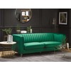Beliani Trivietė sofa ARVIKA aksominė žalia