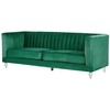 Beliani Trivietė sofa ARVIKA aksominė žalia