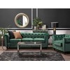 Beliani CHESTERFIELD trijų vietų veliūrinė sofa, smaragdo žalios spalvos