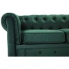 Beliani CHESTERFIELD trijų vietų veliūrinė sofa, smaragdo žalios spalvos