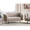 Beliani Dvivietė sofa LOEN, smėlio ir pilkos spalvos