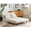 Beliani Dvivietė išskleidžiama sofa VESTFOLD šviesiai smėlio spalvos