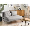 Beliani Dvivietė išskleidžiama sofa VESTFOLD šviesiai pilka