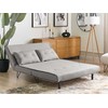 Beliani Dvivietė išskleidžiama sofa VESTFOLD šviesiai pilka
