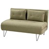 Beliani Dvivietė išskleidžiama sofa VESTFOLD, alyvuogių spalvos