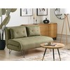 Beliani Dvivietė išskleidžiama sofa VESTFOLD, alyvuogių spalvos