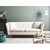 Beliani Trivietė sofa FREDERICA, bouclé audinys, balta