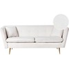 Beliani Trivietė sofa FREDERICA, bouclé audinys, balta