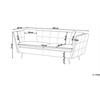 Beliani Trivietė sofa FREDERICA, bouclé audinys, balta