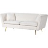 Beliani Trivietė sofa FREDERICA, bouclé audinys, balta
