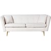 Beliani Trivietė sofa FREDERICA, bouclé audinys, balta