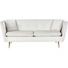 Beliani Trivietė sofa FREDERICA, veliūras, kreminė balta