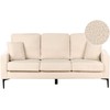 Beliani Trijų vietų sofa GAVLE Boucle, smėlio spalvos