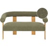 Beliani 2 vietų sofa ILBRO Boucle žalia / šviesiai ruda
