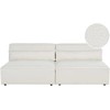 Beliani Dvivietė modulinė sofa HELLNAR, buklė, lūžusi balta