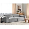Beliani Dvivietė modulinė sofa HELLNAR pilka