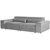 Beliani Trivietė modulinė sofa HELLNAR su otomana, pilka