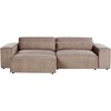 Beliani Modulinė sofa dviem asmenims HELLNAR su otomane, šviesiai ruda