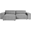 Beliani Trivietė modulinė sofa HELLNAR su otomana, pilka
