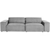 Beliani Trivietė modulinė sofa HELLNAR su otomana, pilka