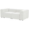 Beliani Modulinė 2 vietų sofa FALSTERBO, balta, velvetas