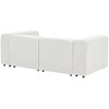 Beliani Modulinė 2 vietų sofa FALSTERBO, balta, velvetas