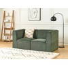 Beliani 2 vietų modulinė sofa LEMVIG, žalia, velvetas
