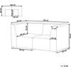Beliani 2 vietų modulinė sofa LEMVIG, balta, velvetas