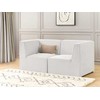 Beliani 2 vietų modulinė sofa LEMVIG, balta, velvetas