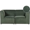 Beliani 2 vietų modulinė sofa LEMVIG, žalia, velvetas