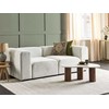 Beliani Modulinė 2 vietų sofa FALSTERBO, balta, velvetas