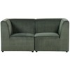 Beliani 2 vietų modulinė sofa LEMVIG, žalia, velvetas