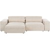 Beliani Dvivietė modulinė sofa HELLNAR su pufu, šviesiai smėlinio veliūro