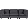 Beliani Modulinė 3 vietų sofa UNSTAD tamsiai pilka