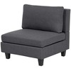 Beliani Modulinė 3 vietų sofa UNSTAD tamsiai pilka