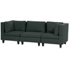 Beliani Modulinė 3 vietų sofa UNSTAD tamsiai žalia