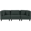 Beliani Modulinė 3 vietų sofa UNSTAD tamsiai žalia
